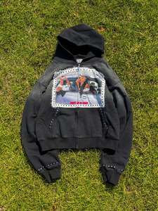 เสื้อฮู้ดซิปผู้ชายสำหรับฤดูหนาว ขายส่ง ผ้าฝ้าย 100% 500 กรัม ทรงโอเวอร์ไซส์ ดีไซน์กระเป๋าพิมพ์ลาย ระบายอากาศได้ดี เสื้อฮู้ดลายแมงมุมสำหรับทุกเพศ - Product Image 5