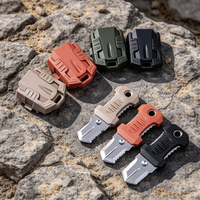 Couteau EDC multifonction miniature, robuste, en acier inoxydable, montable sur système MOLLE, outil utilitaire d'extérieur, couteau de poche compact pour la survie