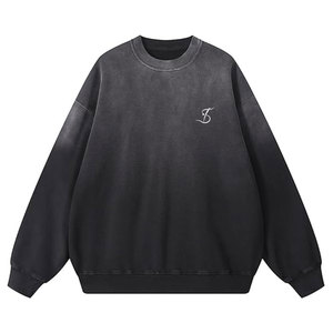 Design Your Own Logo Men Acid Wash Sweatshirt Casual Wear Latest Design Men Basics Acid Wash Sweatshirt - Product Image 1