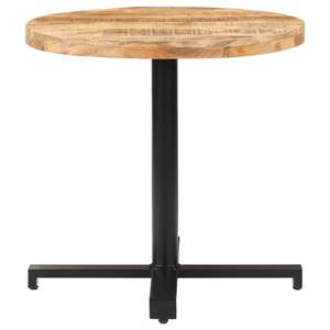 Table de bistrot d'extérieur durable en bois de manguier brut et fer, couleur marron et noir, taille moyenne - Product Image 2