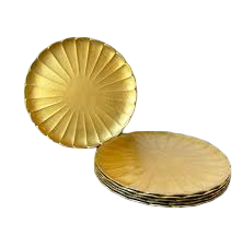 Assiette de service alimentaire en métal doré, très tendance, provenant d'Inde, pour la décoration de table, taille extra large - Product Image 3