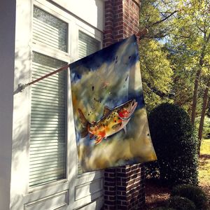 Large Brook Trout Porch Sleeve <b>Pole</b> Decorative Yard Banner Artwork Multicolor Polyester House <b>Flag</b> Wall Hanging - Product Image 2