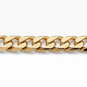 สร้อยข้อมือแบบ Cuban Link ชุบทอง 18K สำหรับทุกเพศ  แบบโซ่  ชุบทองเหลือง  ของขวัญเครื่องประดับ - Product Image 3