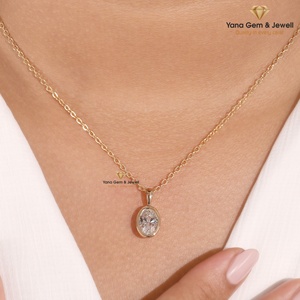 เพชร CVD ทรงรี น้ำหนัก 1.00 กะรัต สี D ความสะอาด VVS2 ทองคำแท้ 14K จี้เพชรเม็ดเดี่ยวสำหรับโอกาสพิเศษ ได้รับการรับรองจาก IGI - Product Image 4