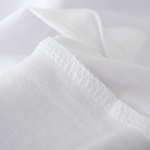 T-shirts imprimés en coton blanc pour femmes, style décontracté d'été, confortables et élégants, avec un effet boostant pour la confiance, nouvelle taille oversize, 100% coton - Product Image 4