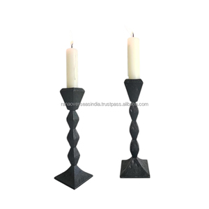Les bougeoirs élégants de cône de fer noir bougeoirs abordables et durables se tient aux prix amicaux de Budge du fournisseur de confiance - Product Image 6