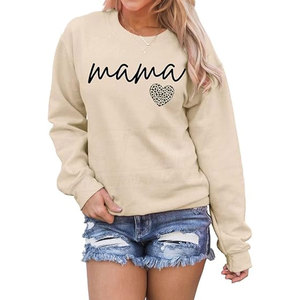 เสื้อสเวตเชิ้ตผู้หญิงทรงหลวมใส่สบายสำหรับฤดูหนาว ผลิตจากผ้าฝ้าย 100% พิมพ์ลาย DTF เป็นมิตรต่อสิ่งแวดล้อม แห้งเร็ว ดีไซน์คุณภาพสูง ระบายอากาศได้ดี - Product Image 1