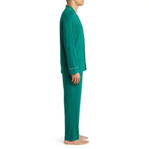 Ensemble de pyjama en satin uni pour homme, respirant, thermique, séchage rapide, anti-rétrécissement, très résistant, chemises et pantalons - Product Image 4