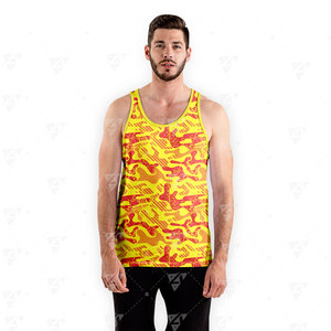 Créez votre propre design, logo personnalisé, débardeur sportif à col rond en polyester épais, léger, respirant, à séchage rapide, imprimé par sublimation - Product Image 3