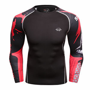 Men Rash Guard Swim Shirt UV Protection Long Sleeve Quick Dry <b>Surf</b> Beach Activewear Top - Product Image 5