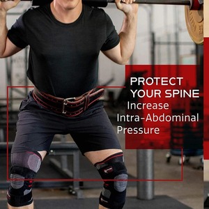Ceinture de musculation unisexe en cuir de vachette, robuste et réglable, pour la musculation, le powerlifting et l'entraînement. - Product Image 6