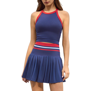 2026 Best Premium Design Solid <b>Patches</b> All-Day Play Flowy Tank and Shorts Court Crush Pickleball Outfit Set - Product Image 1