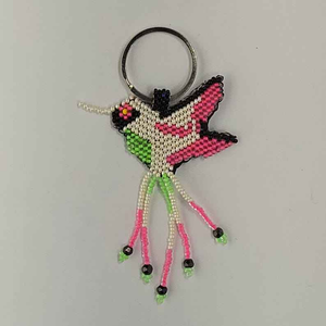 Chicken <b>Keychain</b>: Japanese Seed Beads Lobster Clasp - Product Image 4