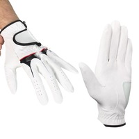 Guantes de Golf de Cuero Genuino Blanco de Último Diseño, Antideslizantes, para Hombre, de Dedo Completo, Ligeros, Duraderos, Protección para las Manos