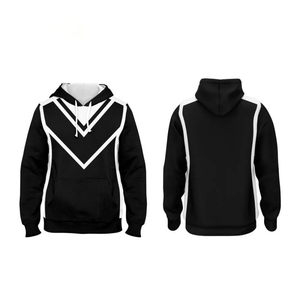 Sweat-shirt à capuche pour homme, color-block rouge, blanc, noir, décontracté, tricoté en polyester, pour l'automne - Product Image 2