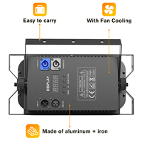 U`King 200W Lumière PAR 2-en-1 blanc chaud et froid, connectable, 2 yeux COB LED, projecteur d'effets pour DJ, discothèque, mariage, théâtre