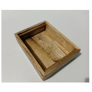 Plateau de service rectangulaire en bois, fait main, en bois naturel, bords surélevés, moderne, poli, écologique, vaisselle décorative - Product Image 6