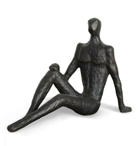 Escultura Familiar Abstracta de Hierro Negro, Figura Humana de Metal, Estatua de Sobremesa, Decoración para el Hogar, Sala de Estudio, Escultura de Escritorio - Product Image 4