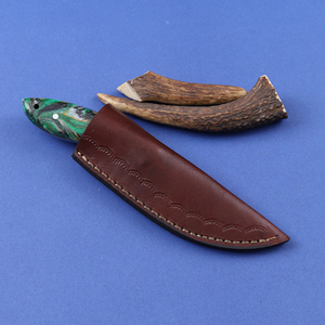 Cuchillo de caza OEM personalizado con hoja fija de acero 12C27 grabado al ácido, mango de resina de grado industrial y diseño Drop Back Skinner - Product Image 6
