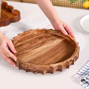 Bandeja de Madera para Servir, Acabado Pulido, Clásica, Rectangular, Ecológica, Apta para Lavavajillas, Decoración para Bodas y Hogar - Product Image 5