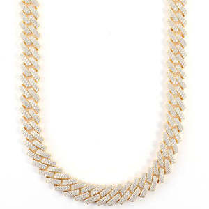 Luxury <b>Iced</b> <b>Out</b> Cuban Link Moissanite <b>Chain</b> Necklace in 925 Sterling Silver for Men Hip Hop Jewelry - Product Image 2