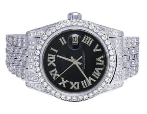 Reloj de Lujo para Hombre, Estilo Hip Hop, Chapado en Plata de Ley 925, Completamente Adornado con Diamantes Moissanite, Movimiento de Cuarzo, Esfera de Cristal, para Uso Profesional - Product Image 2