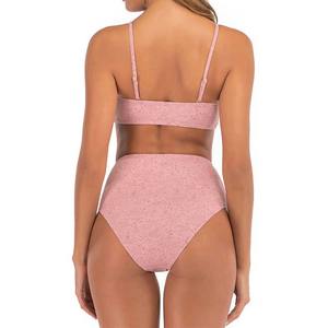 Conjunto de Bikini de 2 Piezas con Cintura Alta y Logotipo Personalizado, Estilo Brasileño, Servicio OEM, con Características de Secado Rápido y Protección UV - Product Image 2