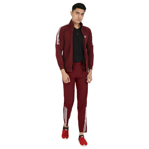 Survêtement de sport pour homme en velours premium, extensible dans les quatre sens, coupe ajustée, couleur unie, confortable, pour l'automne, le jogging et la course à pied - Product Image 6