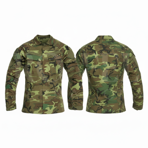 Custom Uniform Clothing Camouflage Design <b>Long</b> Sleeve Utility Shirt <b>Lightweight</b> Cotton Outdoor Workwear Casual Button Shirts - Product Image 3