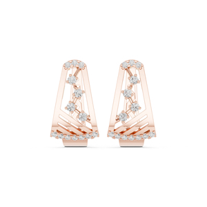 14K Yellow Gold Round Lab-Grown Diamond Earrings for Women Wedding Wear New Grown Diamond - Product Image 3