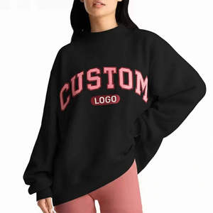 เสื้อสเวตเชิ้ตคอกลมโอเวอร์ไซส์สีส้มสำหรับผู้หญิงจากฟลอริดา พิมพ์ลายตัวอักษร ผ้าฝ้ายถัก แขนยาว เหมาะสำหรับใส่ในฤดูใบไม้ร่วง คอเต่า - Product Image 4