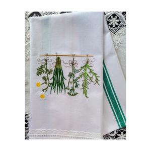 Serviette de cuisine brodée en coton, la plus vendue, 45x70 cm, 320 GSM, très absorbante, durable, lavage fréquent, certifiée ISO 9001 - Product Image 2