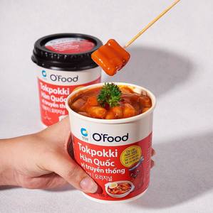 Tokpokki coréen traditionnel 105g - Marque O'Food, gâteau de riz instantané en gobelet, haute qualité, prix de gros, saveur de la nourriture de rue coréenne - Product Image 2