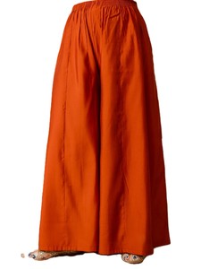 Kurta en soie brodée pour femme, col en V fendu, longueur courte, séchage rapide, avec salwar kameez indien à jambes larges et évasées - Product Image 5