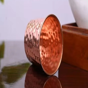 Copper Glass Supplier Ayurvedic Drinking Water Cup Bulk Metal <b>Drinkware</b> Export India - Product Image 1
