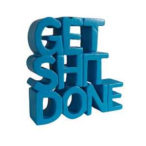 Décoration de table esthétique bleue peinte à la main, idéale pour la maison, le bureau ou la salle d'étude, décoration de chambre originale. - Product Image 3