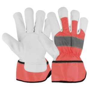 Guantes de Trabajo de Cuero Vacuno de Alta Calidad, Forrados de Algodón Resistente, Antideslizantes, para Construcción - Product Image 6