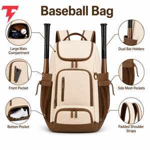 Bolsa de béisbol de alta calidad con tela resistente, almacenamiento conveniente y transporte cómodo para actividades de práctica y juegos. - Product Image 6