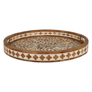 Customised Size Polished Bone Inlay Eco-Friendly Handmade Tray High Quality Modern Vintage Style Design Party Use-<b>Hand</b> Use Gift - Product Image 6