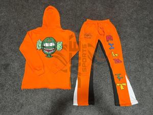 Custom Manufacturer Graphic Screen Printing Acid Wash Men Tracksuit Sun Faded Pullover Hoodie & Sweat Pants <b>Set</b> Men Sweatsuit - Product Image 4