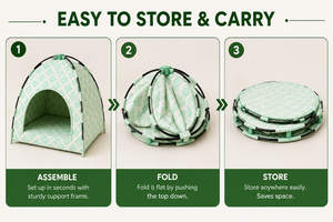 <b>Cat</b> Tent House Foldable Soft Indoor Pet Bed & Cozy Sleeping Shelter for <b>Cats</b> & Kittens Wholesale Supplier - Product Image 2
