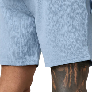 Pantalones Cortos Casuales Tejidos Azul Cielo para Hombre, Ropa Deportiva para Gimnasio, Entrenamiento, Running, Ropa Deportiva Ligera, Transpirable, Ropa Deportiva de Verano, Cómoda - Product Image 4