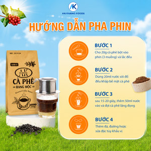 เมล็ดกาแฟโรบัสต้าเวียดนามแบบเปียก 100% ออร์แกนิก คั่วเต็มสุก บรรจุถุง 0.25 กก. ยี่ห้อ KHANG ปรับแต่งได้ตามต้องการ - Product Image 3