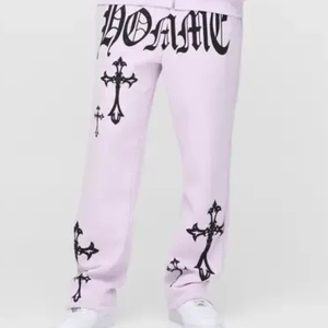 Custom Logo Track Suits French Terry Hoodie Set Mens <b>Blank</b> Heavy <b>Weight</b> Thick Fleece Cotton Oversized Tracksuits for Unisex - Product Image 2