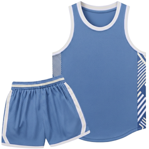 Ensemble d'uniformes de basketball pour femmes avec logo au dos, 100% polyester maille, découpe automatisée, tenue d'entraînement sans manches pour équipe féminine - Product Image 4