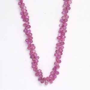 Cuentas de Zafiro Rosa Facetadas en Forma de Lágrima, 4x2mm 5x3mm, para Fabricación de Joyas, Hilo de Cuentas para DIY, Pulseras y Collares - Product Image 2