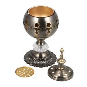 Quemador de incienso aromático indio ecológico de gran venta KW, incensario de carbón Bakhoor con diseño metálico ornamental perforado decorativo - Product Image 4