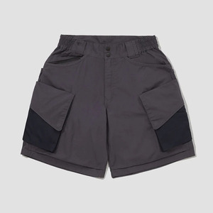 Nouveaux shorts en molleton polyester/coton pour hommes, style urbain, grandes tailles, service OEM, couleur unie, séchage rapide, taille à cordon de serrage - Product Image 4
