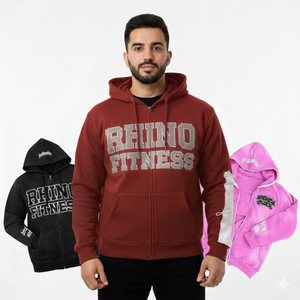 เสื้อฮู้ดดี้โอเวอร์ไซส์ผ้าฝ้ายสำหรับผู้ชาย RHINO FITNESS เสื้อสตรีทแวร์ระบายอากาศดี ดีไซน์เนอร์สไตล์ โลโก้ประดับเพชร ผลิตโดยผู้ผลิตเสื้อผ้า - Product Image 6