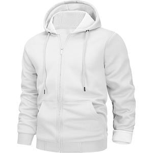Sweats à capuche pour hommes conçus pour retenir la chaleur, tissu robuste, capuche basique, vêtements en coton mélangé, confortables, sweats à capuche zippés pour hommes - Product Image 5